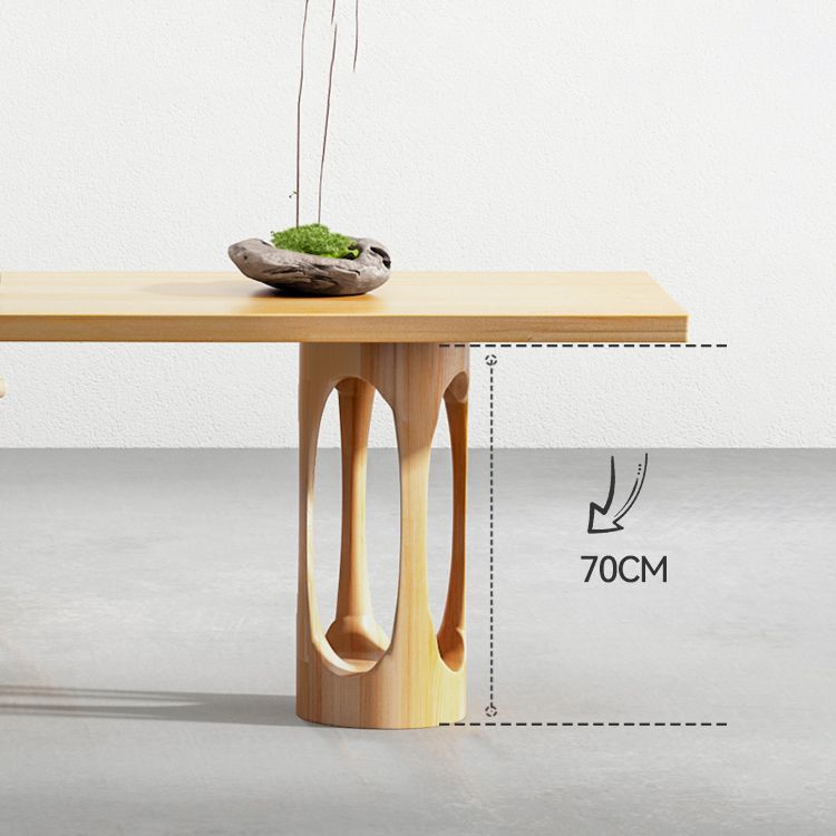 Modern 1/2 Pieces Rectangle Dining Set Solid Wood Top Dining Table with Chairs