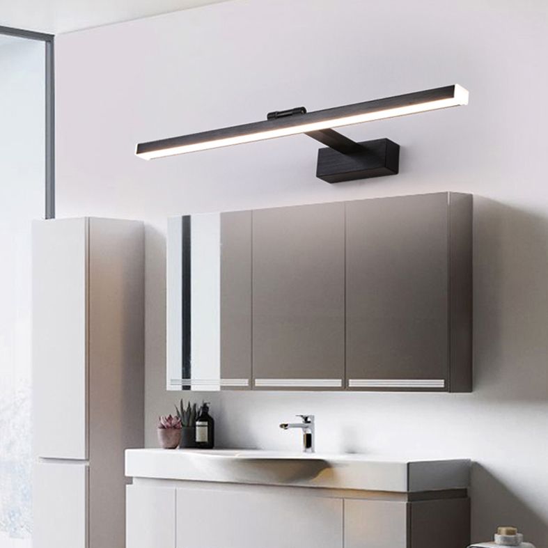 Black Elongated Wall Mounted Lamp Simplicity Style LED Metal Wall Sconce Lighting