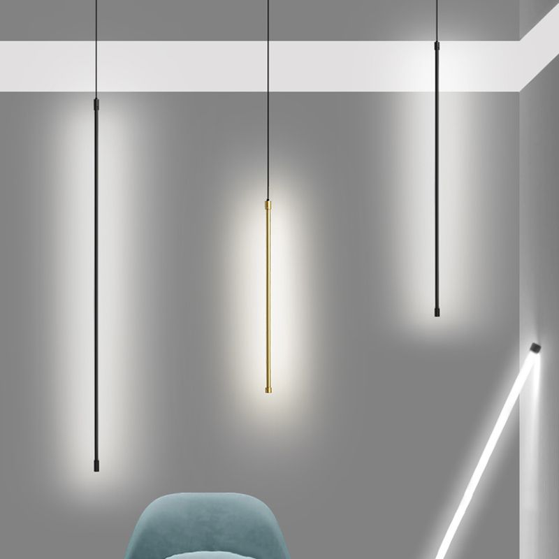 Style minimaliste moderne linéaire suspension suspendue