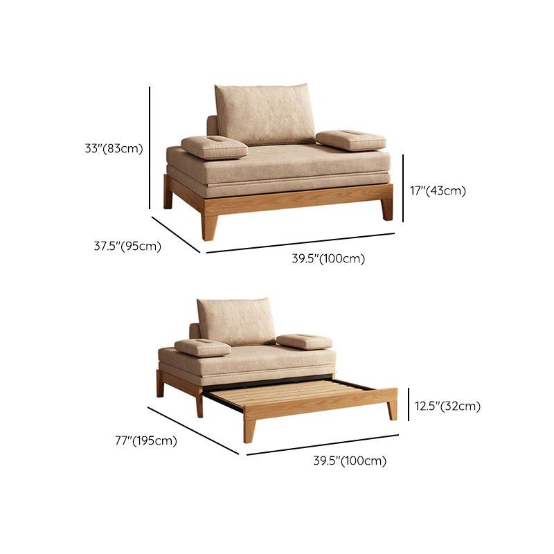 37" Wide Contemporary Futon Sofa Bed Pillow Back Sleeper Sofa