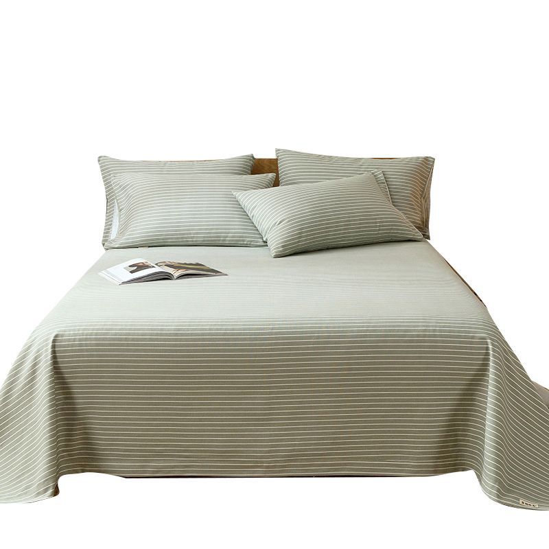 Fashionable Bed Sheet Stripe Patterned Non-Pilling Fade Resistant 100 Cotton Bed Sheet