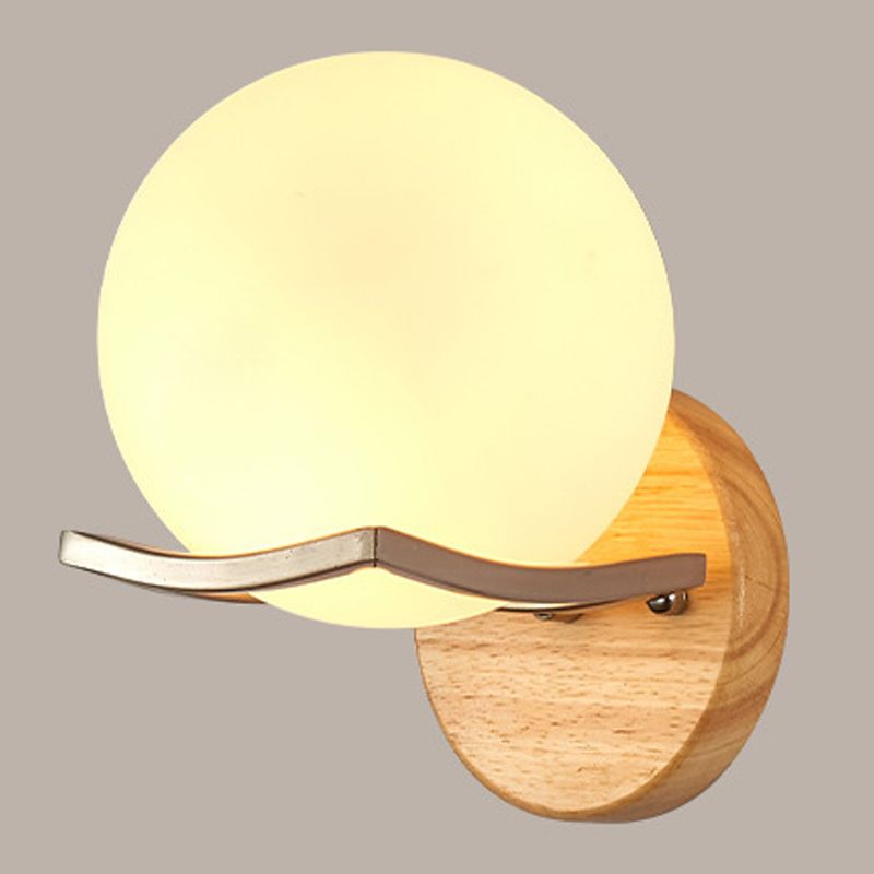 Modern Style Geometric Wall Light Sconces Wood 1 Light Wall Lighting Ideas