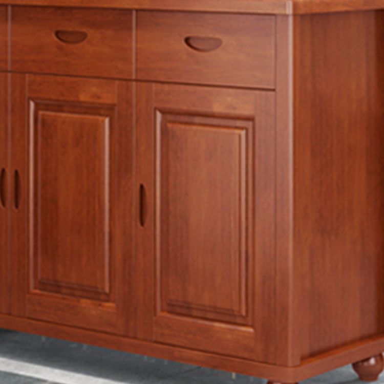 Rectangle Solid Wood 76.77" Tall Accent Cabinet with Drawers and Doors