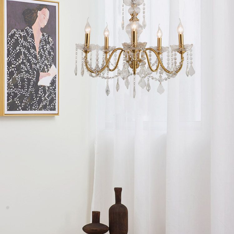 American Style Vertical Hanging Chandelier Light Crystal Chandelier Light Fixtures