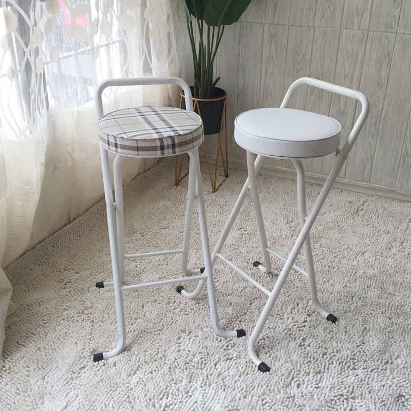 Taburetes de bar de cuero Pu de estilo nórdico, taburetes plegables para comedor