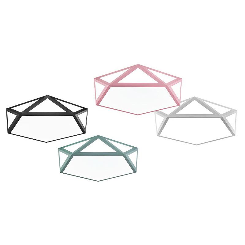 Nordic Style Flush Mount Ceiling Lamp Diamond Shape LED Flush Mount Lighting for Bedroom