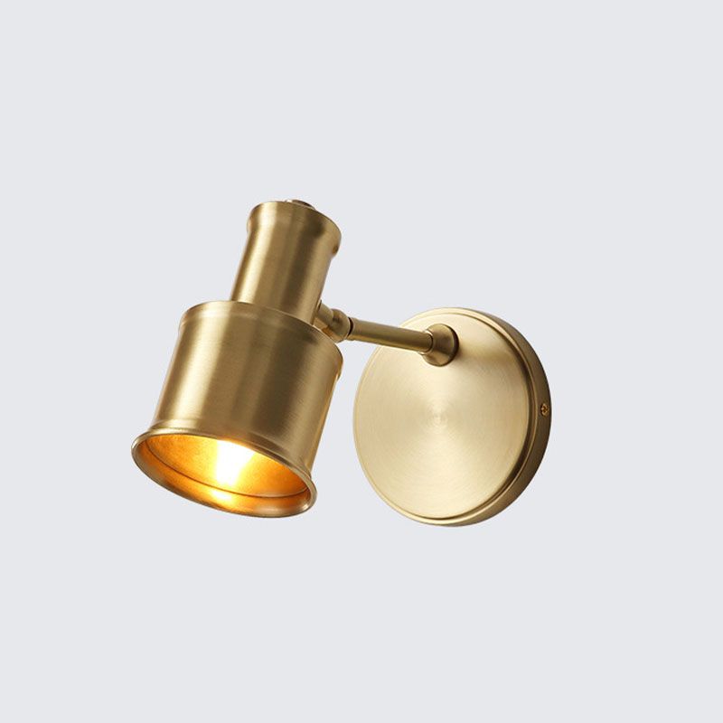 1-Licht-Halbzylinder-Schatten Wandleuchte postmoderne Wandbeleuchtung im Messing