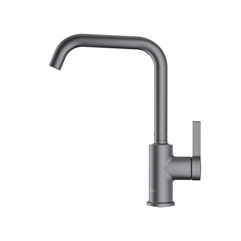 Modern Style Bar Faucet Stainless Steel Gooseneck Lever Handle Bar Faucet