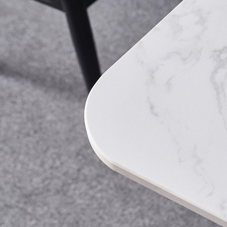 White Stone Top Dinette Set 1/4/5 Pieces Modern Indoor Dining Table Set