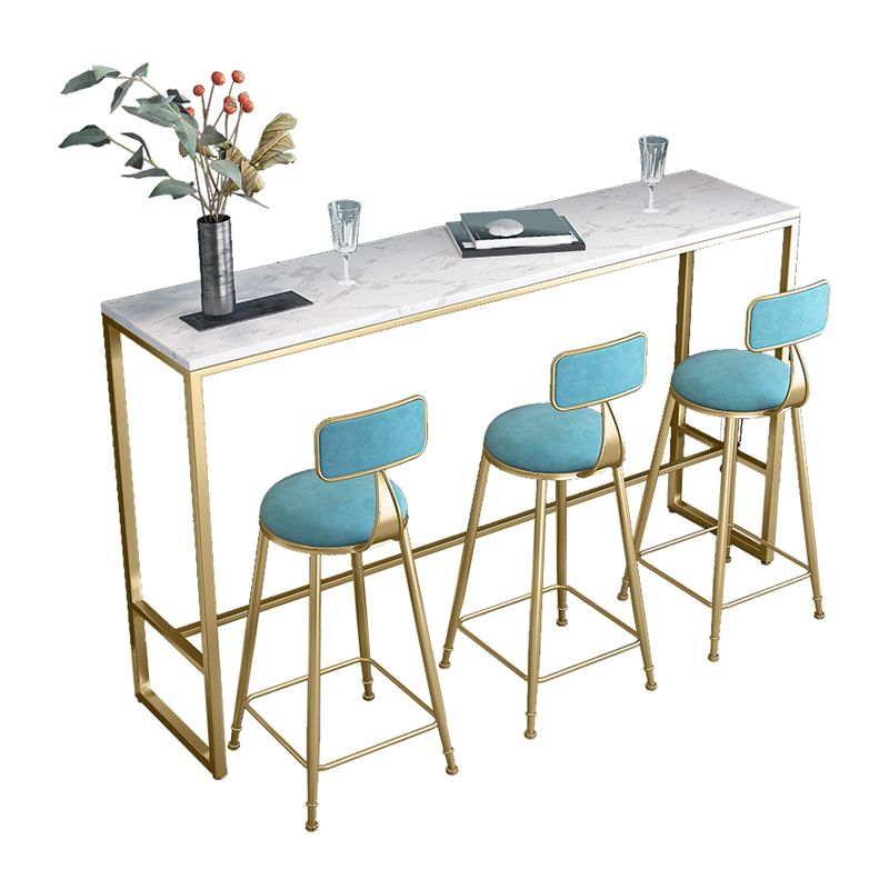 Metal Rectangular Table Modern Style Home Minimalist Bar Table