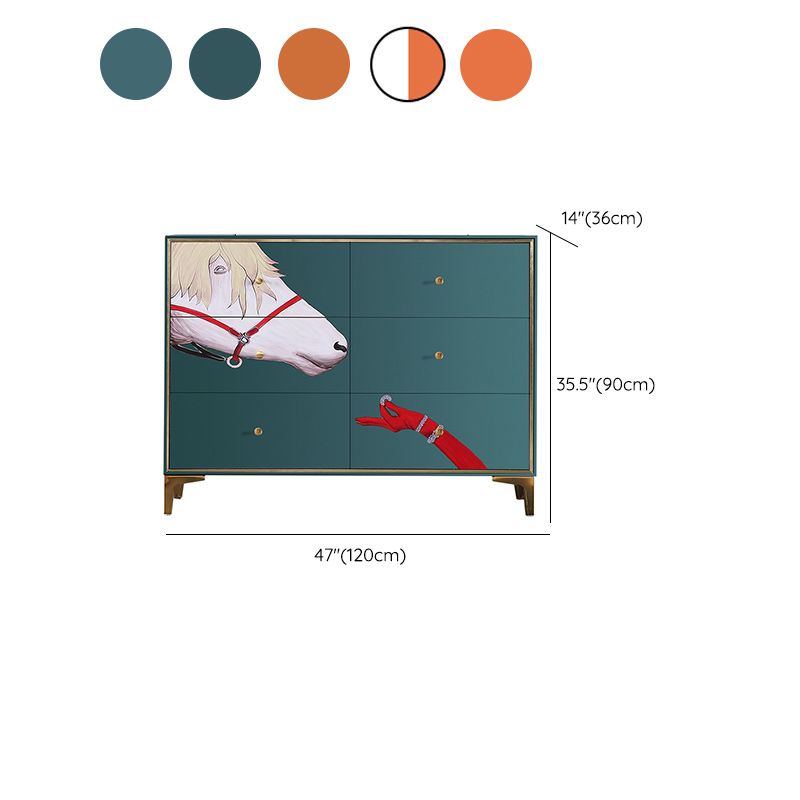 Horizontal Glam Double Chest Soft-Close Drawers Storage Chest