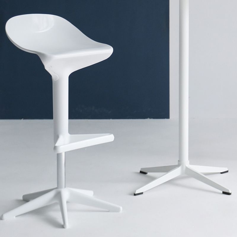 Modern Liftable Bar-stool Low Back Bar Stool with Metal Legs