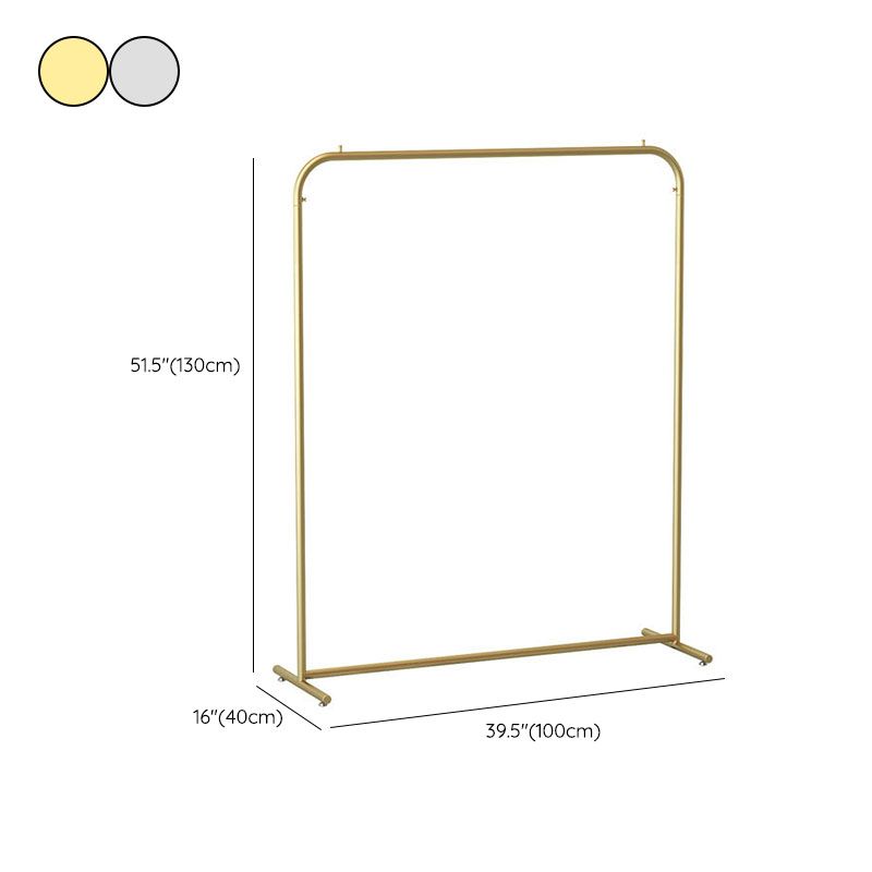 Glam Style Entry Hall Tree Metal Standing Coat Hanger for Living Room