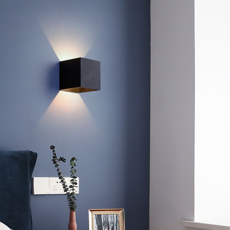 Metalen vierkante wand gemonteerd verlichtingsarmatuur moderne minimalistische stijl wandlichtwagentjes voor woonkamer