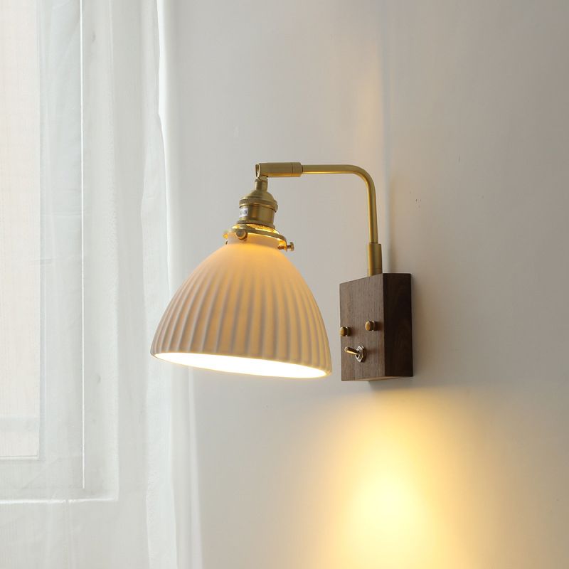 Éclairage mural en forme d'évasion en bois Modern Style 1 Lumière Lumière Lumière Mur