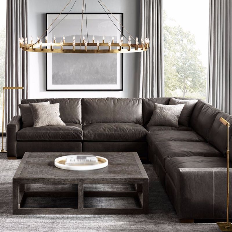 Metal Round Shape Chandelier Postmodern Candle Hanging Lamp for Restaurant