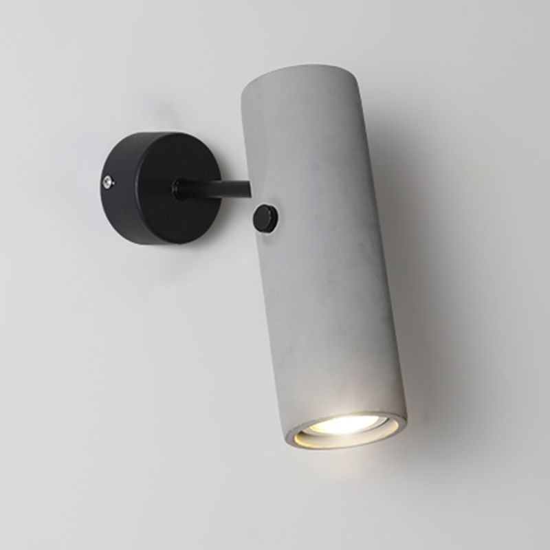1-Light Wall Lamp Modern Concrete Shade Wall Mounted Lighting for Bedroom