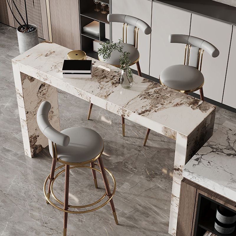 Glam Rectangle Bistro Bar Table Sintered Stone Bar Table for Home