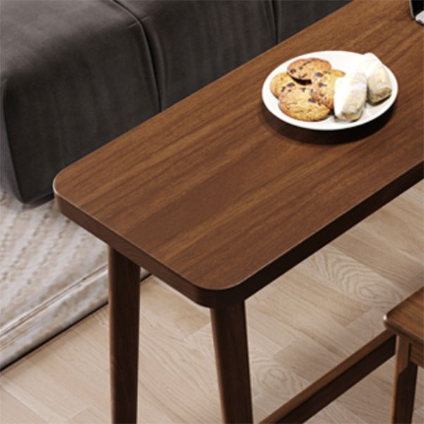 Modern Counter Height Pub Set 1/2/3 Pcs Solid Wood Bar Table and Stools in Brown