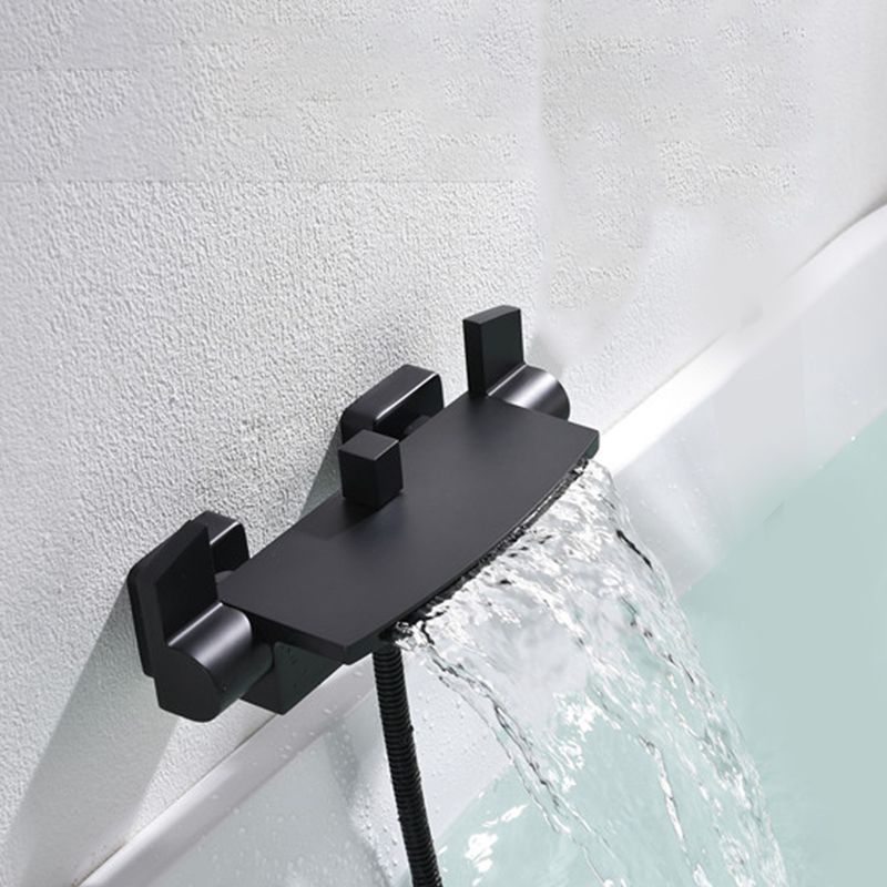 Bathtub Faucet Waterfall Rod Handle Wall Mounted Bathroom Faucet