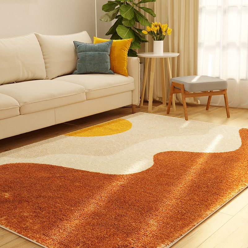 Wittint woondecoratietapijt Minimalistisch kleurblok-vloerkleed Polyester met vlekbestendig vloerkleed