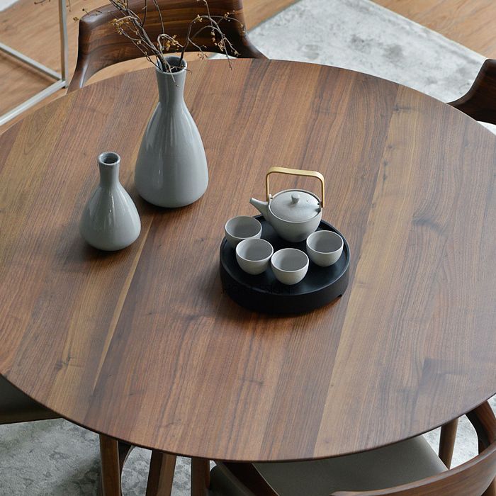 Pine Solid Wood Dining Table Modern Solid Wood Pedestal Dining Table