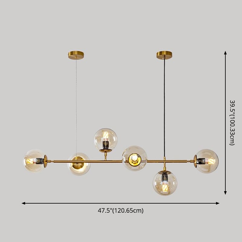 Fissaggi di illuminazione di Globe Island Glass Minimalismo Fissaggi di illuminazione a sospensione per il ristorante