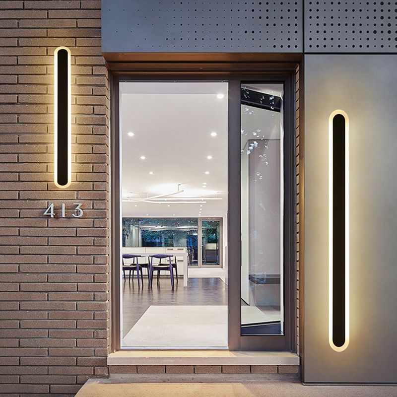 1-Light Black Minimalisme Appareils luminaires