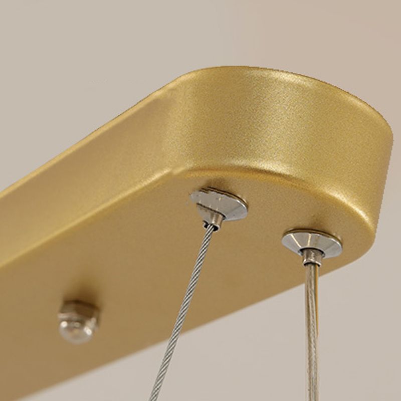 Luz de la isla contemporánea de metal ovalado 1 luces de la isla ligera en oro