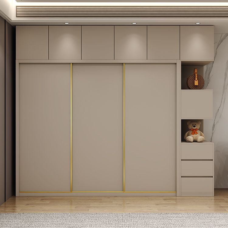 Contemporary Wardrobe Armoire Engineered Wood Wardrobe Cabinet
