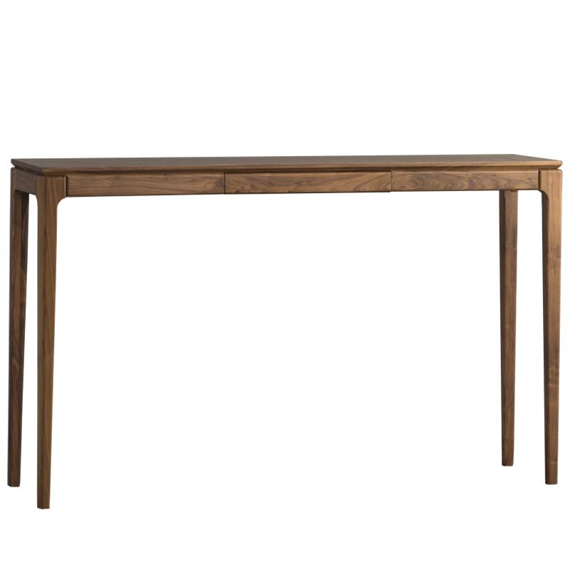 Solid Wood Mid-Century ModernTable in Brone Console Table 30"H
