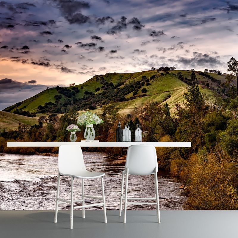 Photography Pattern Mildew Wall Mural Landscapes Horizontalt for Living Room