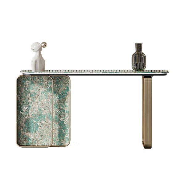 14 inch Wide Glam Accent Table Rectangle Shape Console Table for Hall