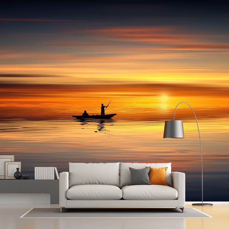 Stain Resistant Sea Pattern Coastal Photography Wall Mural Bedroom