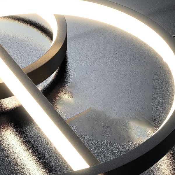Modern Concise LED Pendant Light Metal 5-Light Island Light for Dining Room