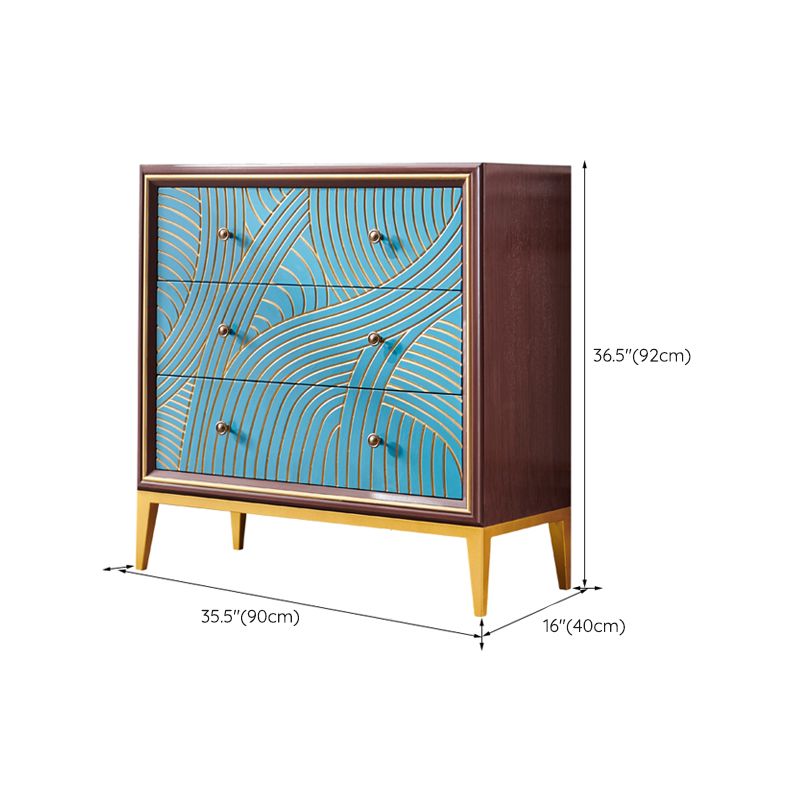 Manufactured Wood Storage Chest Glam Style Storage Chest Dresser