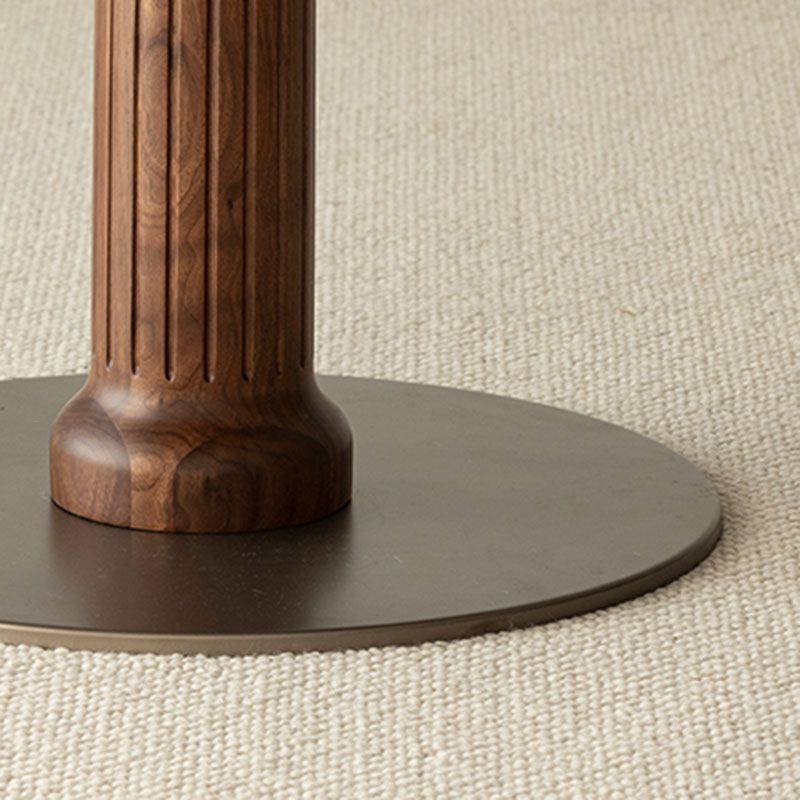 Modern Round Dining Table Wooden Base Dinner Table for Dining Room