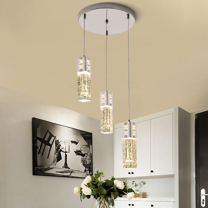 Geometric Hanging Lights Modern Style Crystal Multi Lights Pendant Light Kit