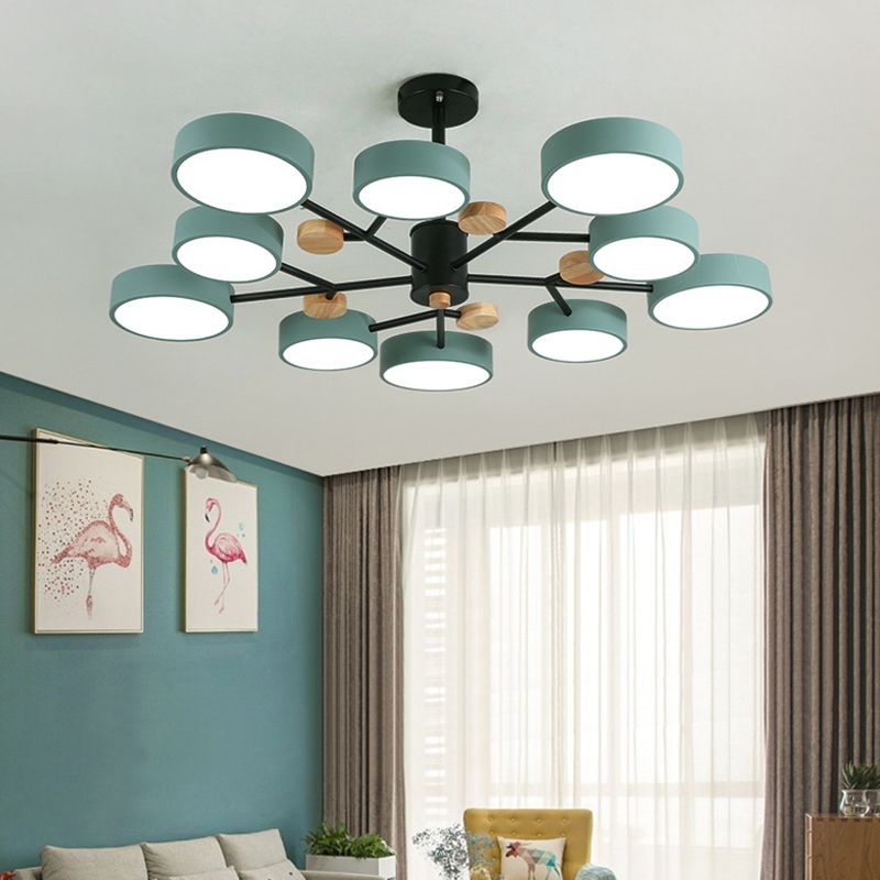 3 marcia Dimming legno+lampada lampadina di ferro con tonalità acrilica moderna semplicità LED LED Light per sala da pranzo