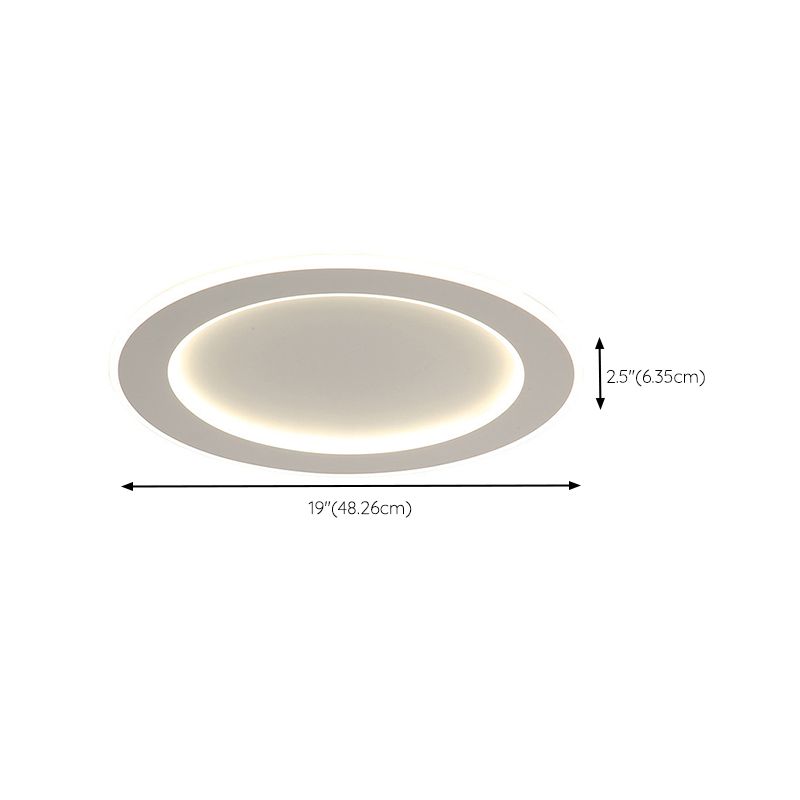 LED Ceiling Light White Round Ceiling Mount Light with Acrylic Shade for Bedroom