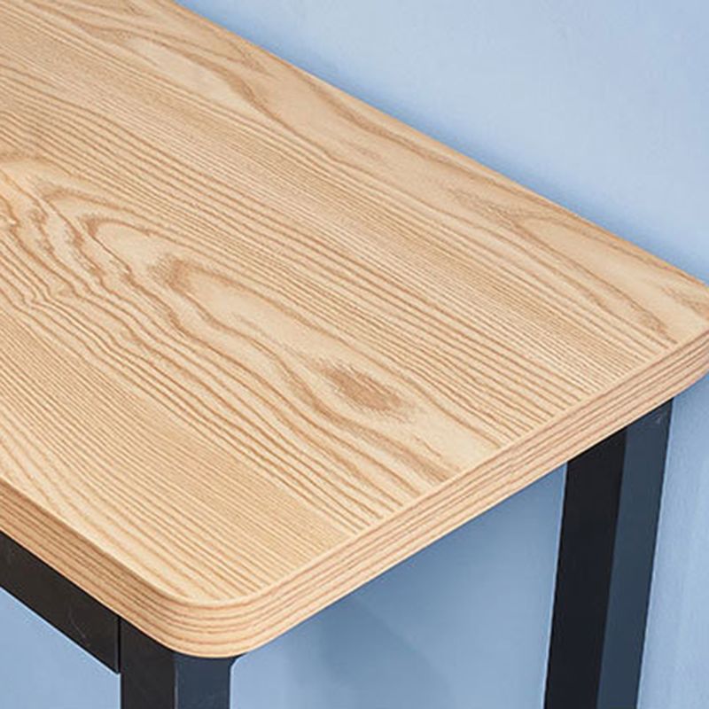 Industrial 1/2/3/5 Pieces Solid Wood Bar Table Set Fixed Counter Set for Home Use