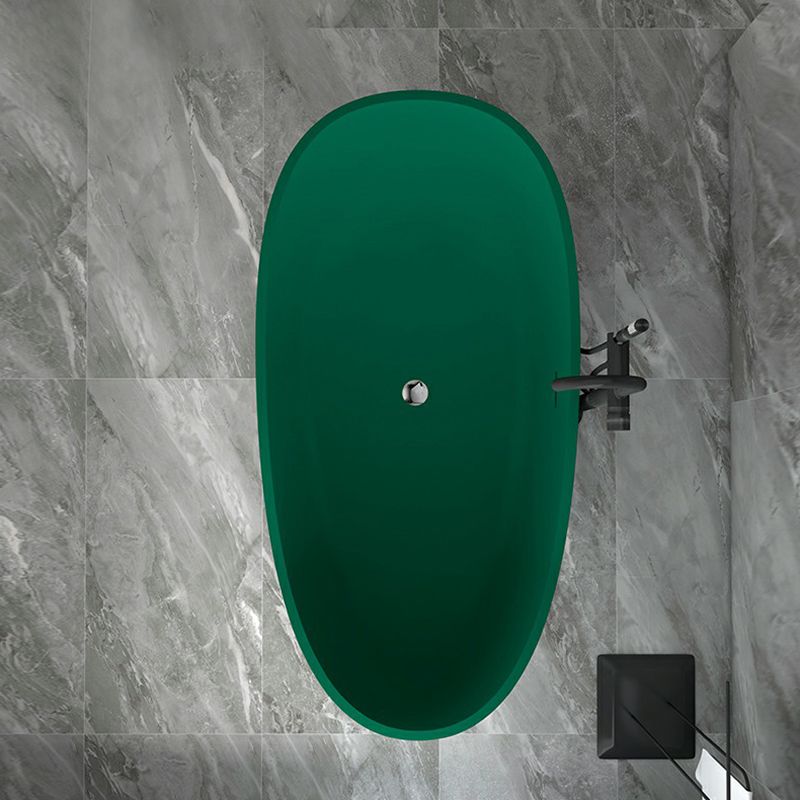 Modern Style Freestanding Soaking Bathtub Stone Free Form Bathtub