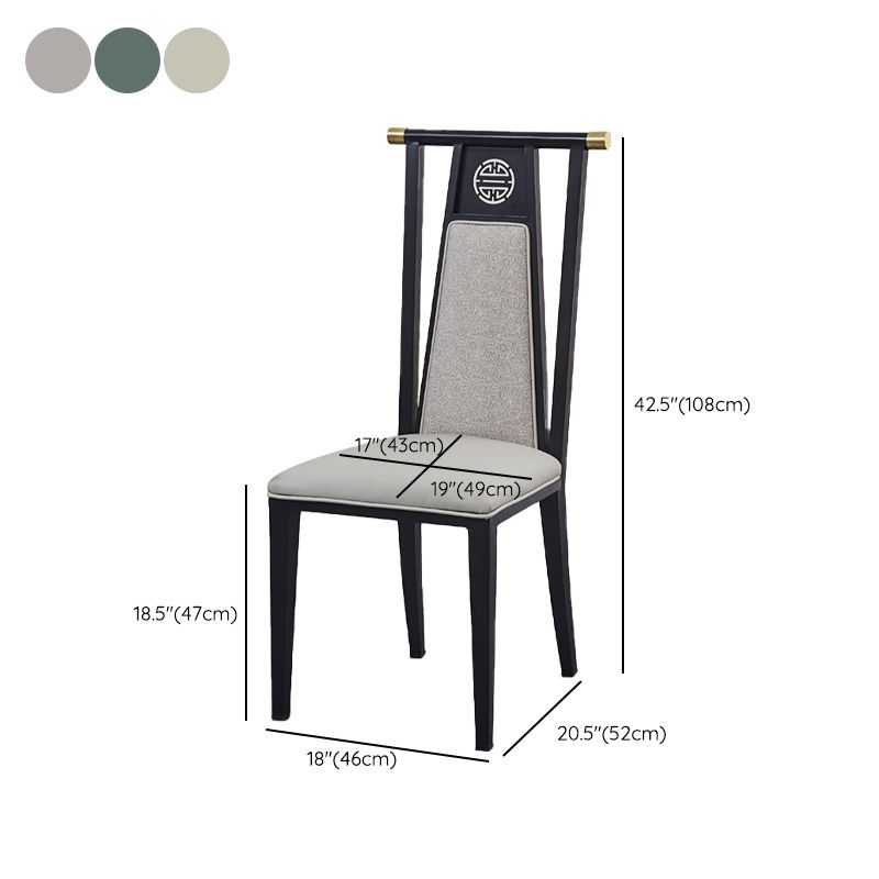Faux Leather Dining Chairs Glam Style High Back Dining Chairs