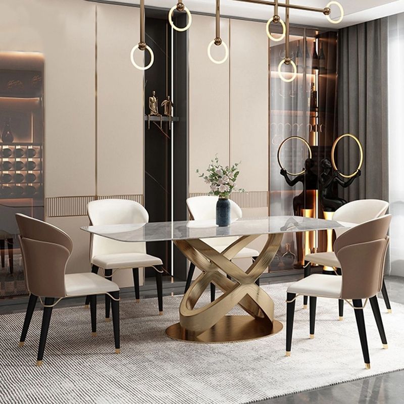 Contemporary Oak Wood Wingback Chair Matte Finish Faux Leather Chair with Black Legs