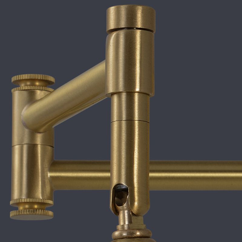 Linear Shade 1-Light  Wall Sconce Post-Modern Style Mirror Wall Lighting in Brass