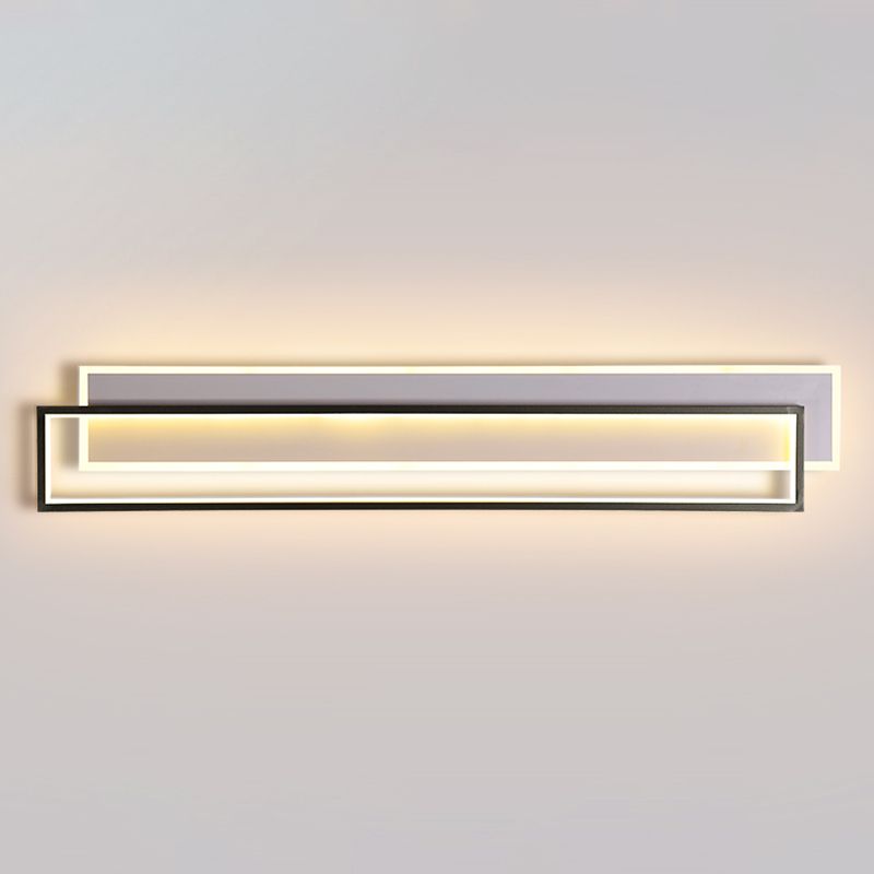 Metal Square Shape Wall Mount Lighting Modern Style 2-Lights Wall Mounted Light Fixture