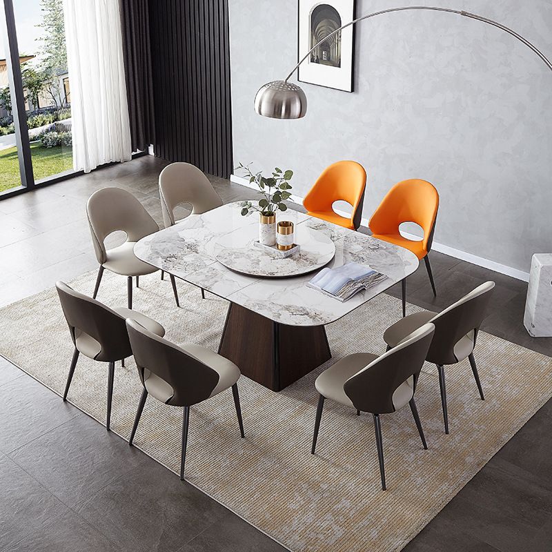 Home Armless Dining Chairs Dining Room Open Back Dining Side Chair