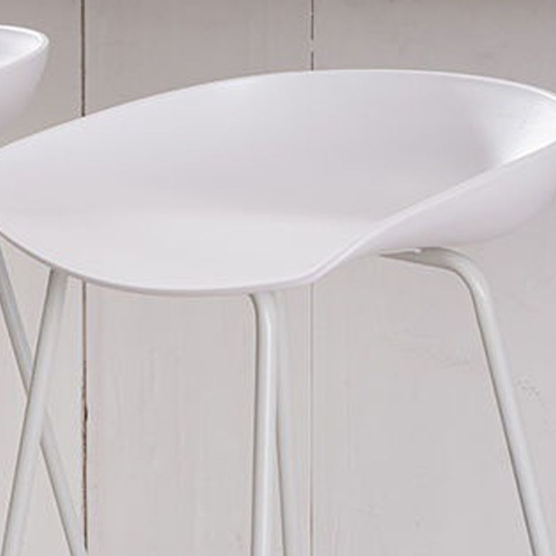 Modern Backrest Counter Stool Iron Cashier Bar Stool with Plastic Seat