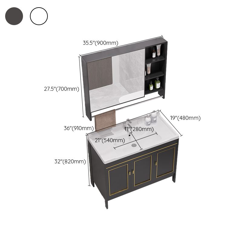 Gorgeous Bath Vanity Wall Mounted Standard Vanity Cabinet with Mirror Cabinet
