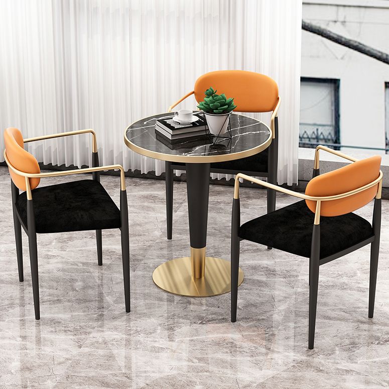 Stile glam 1/2/3/4/5 pezzi set da pranzo set da pranzo per soggiorno nero per soggiorno